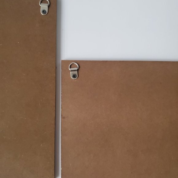 Rustic Wood Wall Decor 2pcs HOME & LOVE theme Chevron Lattice Cottagecore Signs - Picture 7 of 8